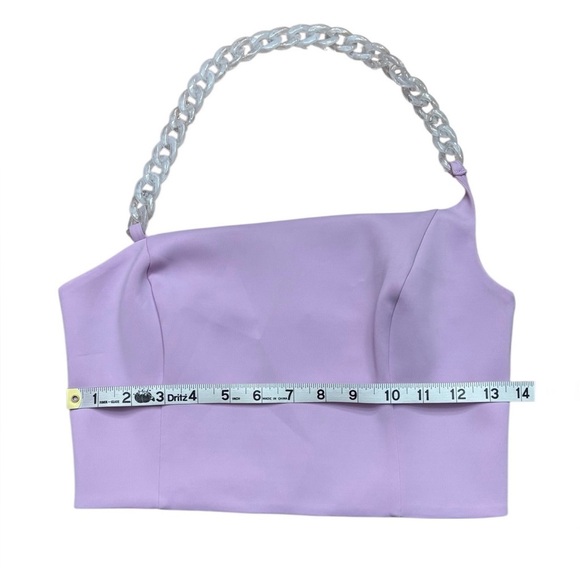 Marciano for Guess, Lilac Bustier Crop Top With Chain, Small - Picture 9 of 11